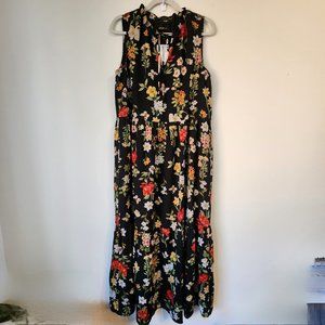 Sugarlips Women Sleeveless Maxi Dress Layer Sz L, Floral Print, Bohemian NWT